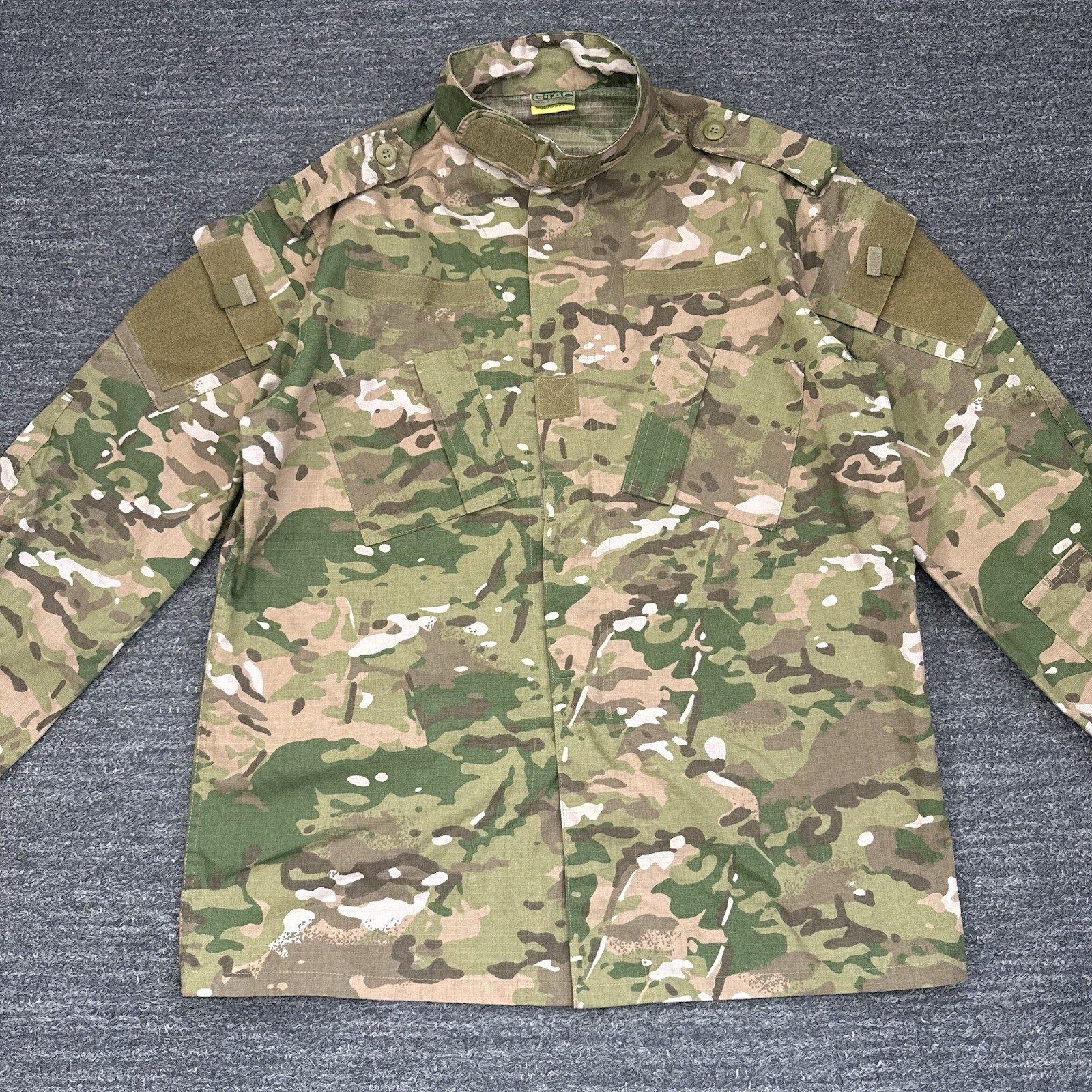 G TAC Tactical Jacket Men XL Multicam Full Zip Hook and Loop Army Military Hunt