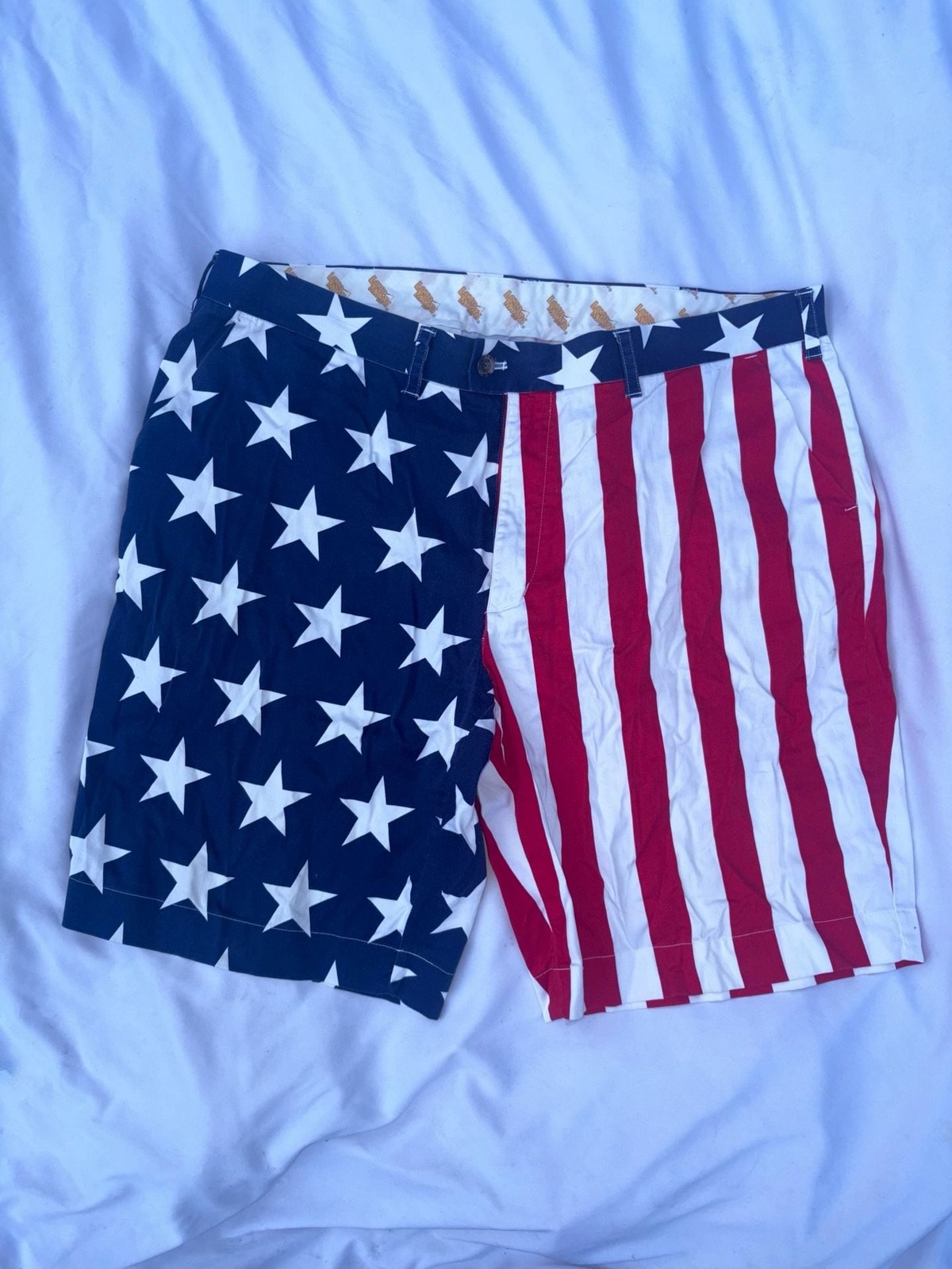 VTG Golf Shorts Loudmouth Stars and Stripes USA Flag Men’s Golf Shorts