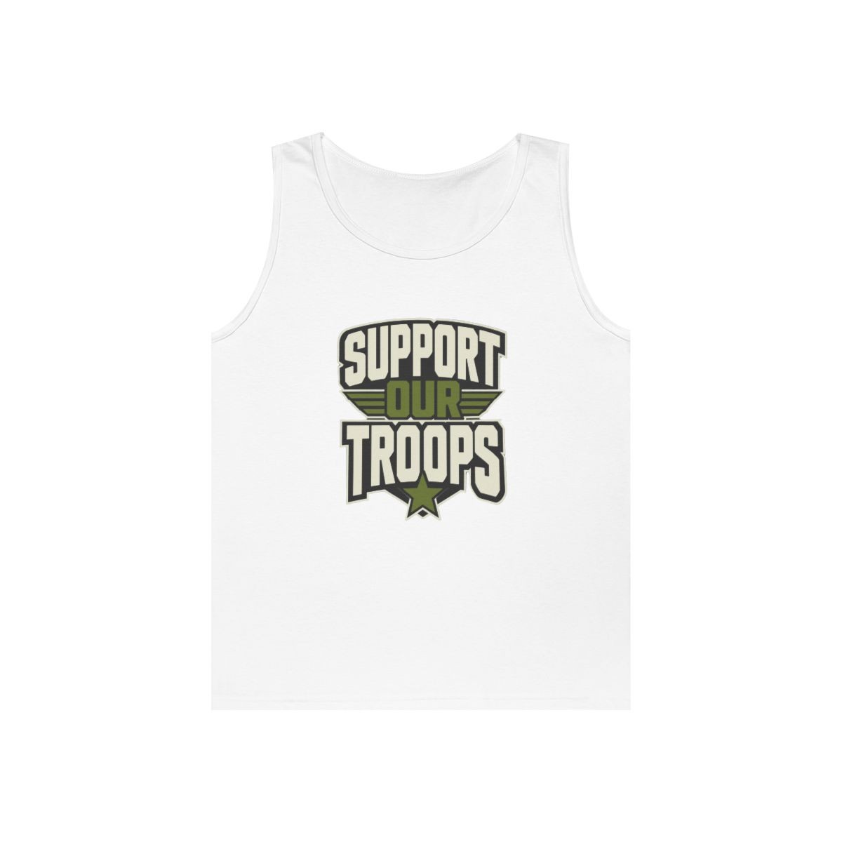 Support Our Troops Tank Top Patriotic Military USA Unisex Made in USA