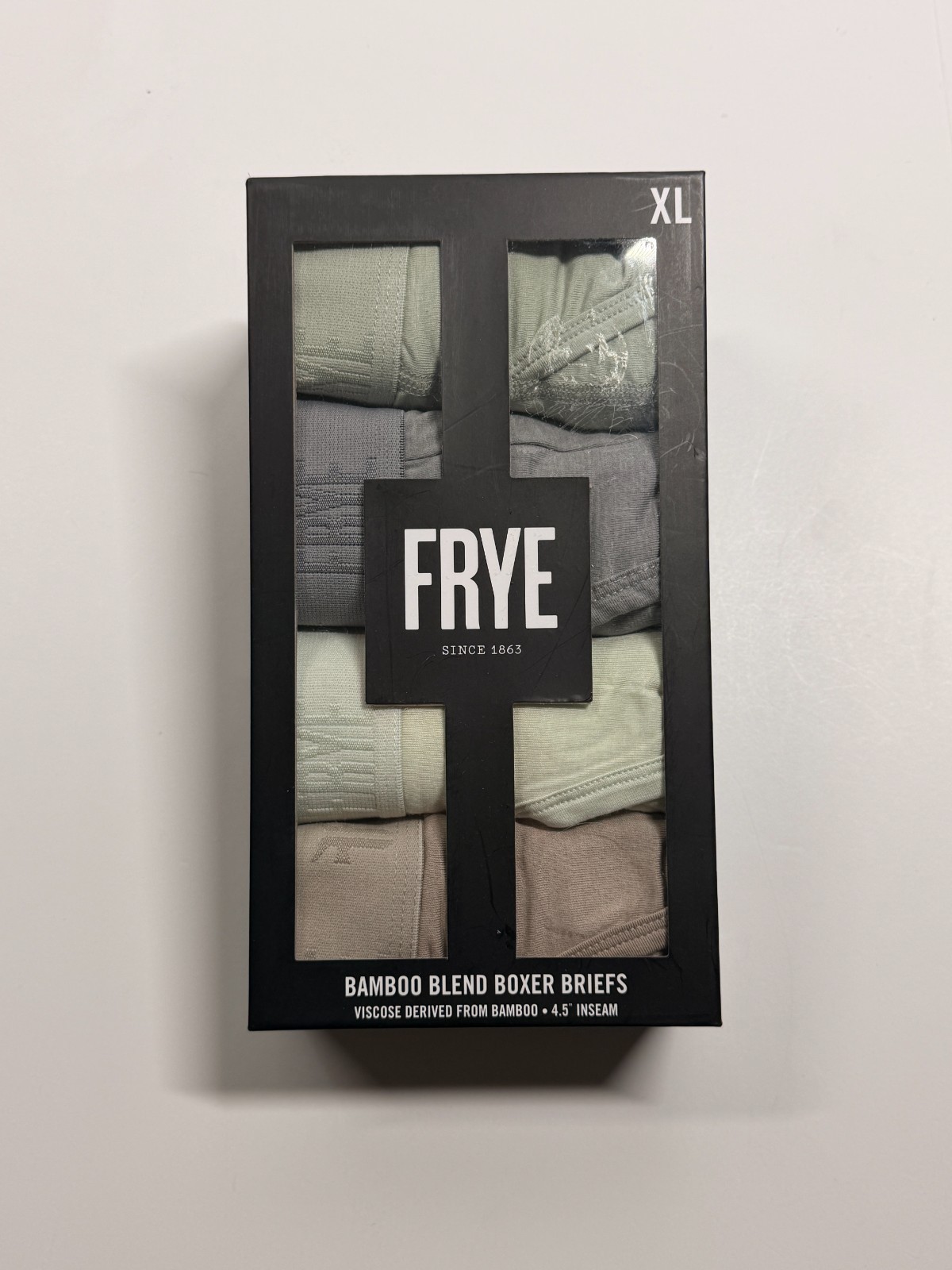 FRYE Bamboo Blend Boxer Briefs – 4 Pack – NWT – XL – Soft Earth Tone Colors