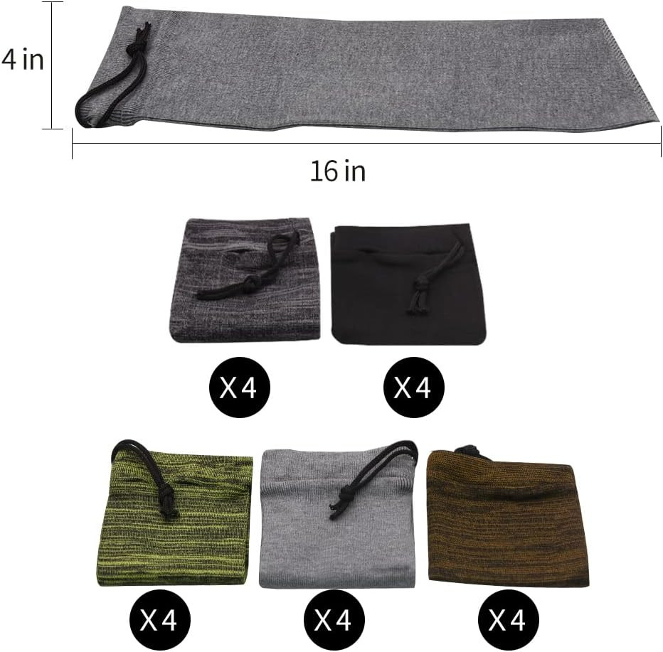 RUBY.Q 20pcs Handgun Socks, 16in Silicone Treated Knit Gun Socks, Breathable …