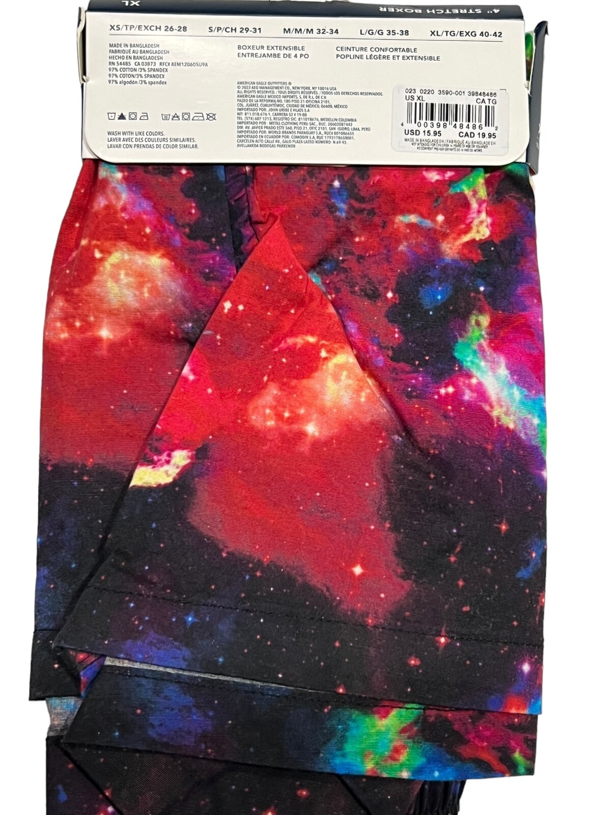 NWT AMERICAN EAGLE Stretch Boxer Sz XS-S-M-L-XL Red Black Blue #72