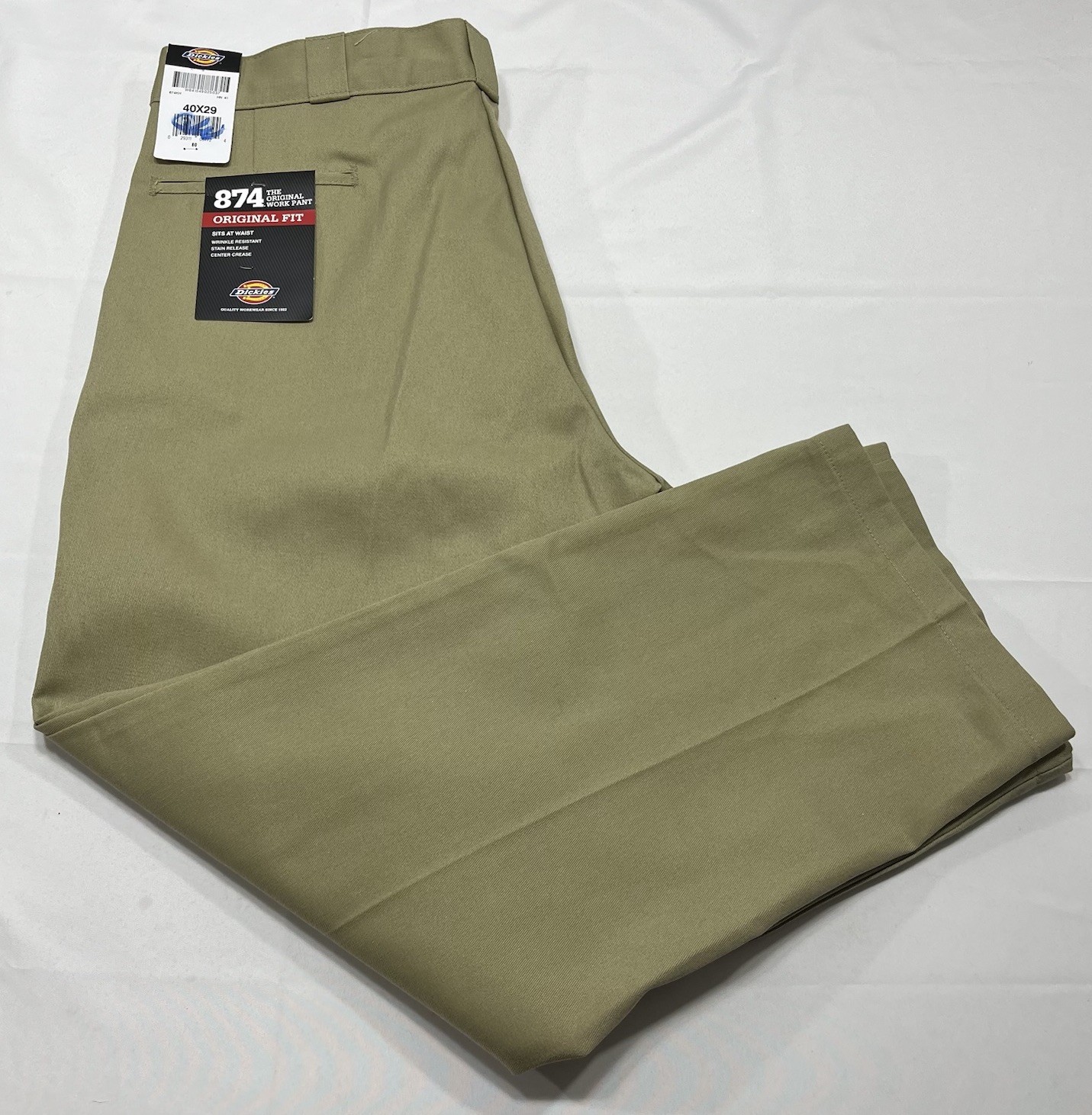NWT Dickies 874 Men 40X29 The Original Fit Tan Beige Work Pants NEW