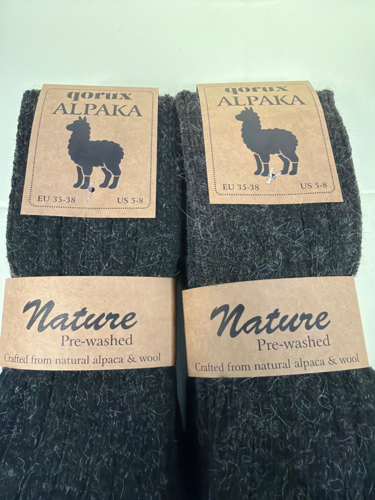 4 pairs alpaca wool thermal warm winter socks for women & men