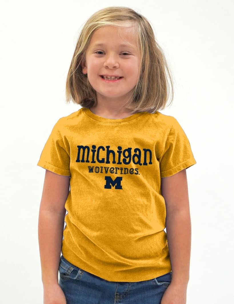 Blue 84 Michigan Wolverines Kids T-Shirt Girl Power Large Ys_Unparted_Sc