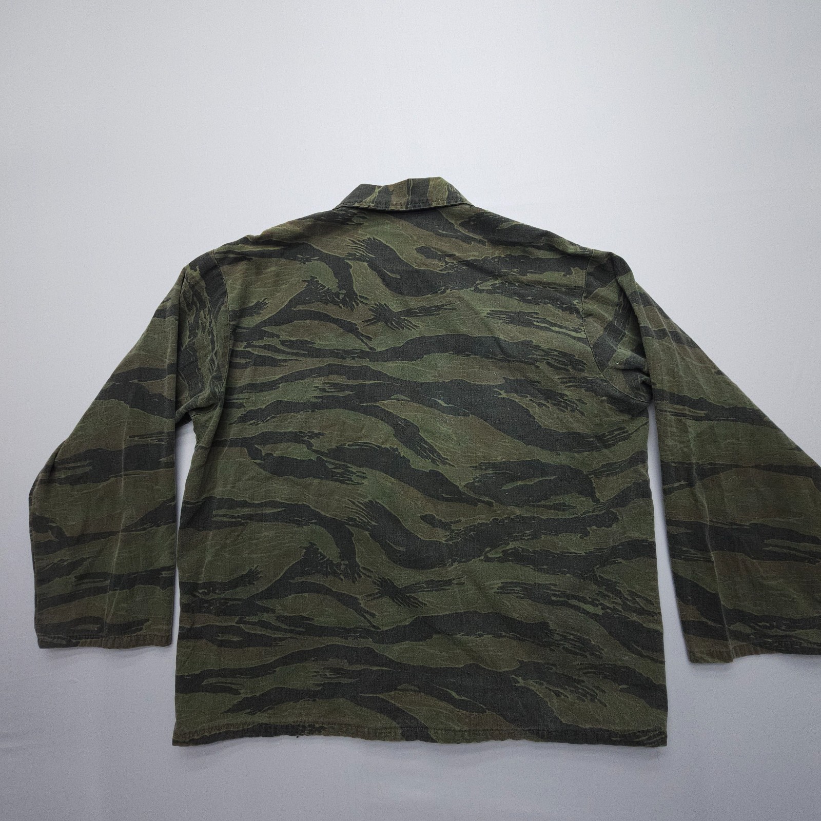 VTG 60s 70s Tiger Stripe Camouflage Vietnam Shirt Jacket Army Ranger Mens XL USA