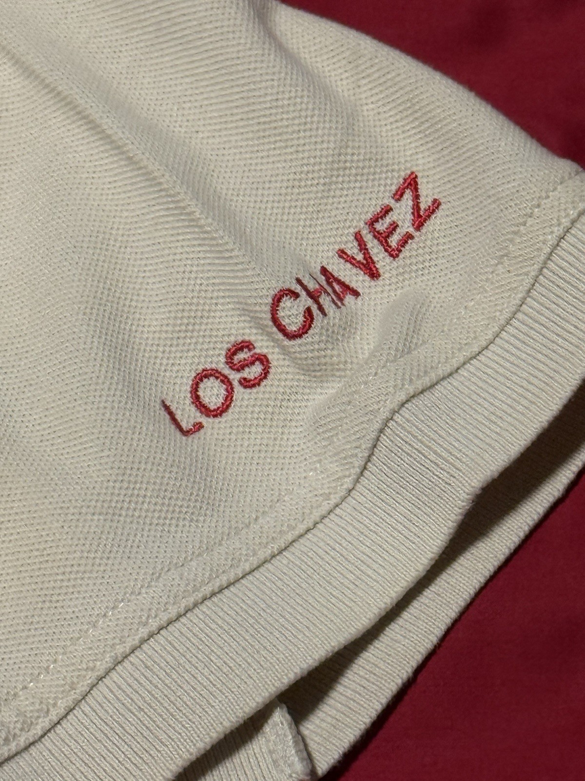 Vintage OnTour Budweiser Polo Shirt Men’s Shirt XL Cream Embroidered Los Chavez