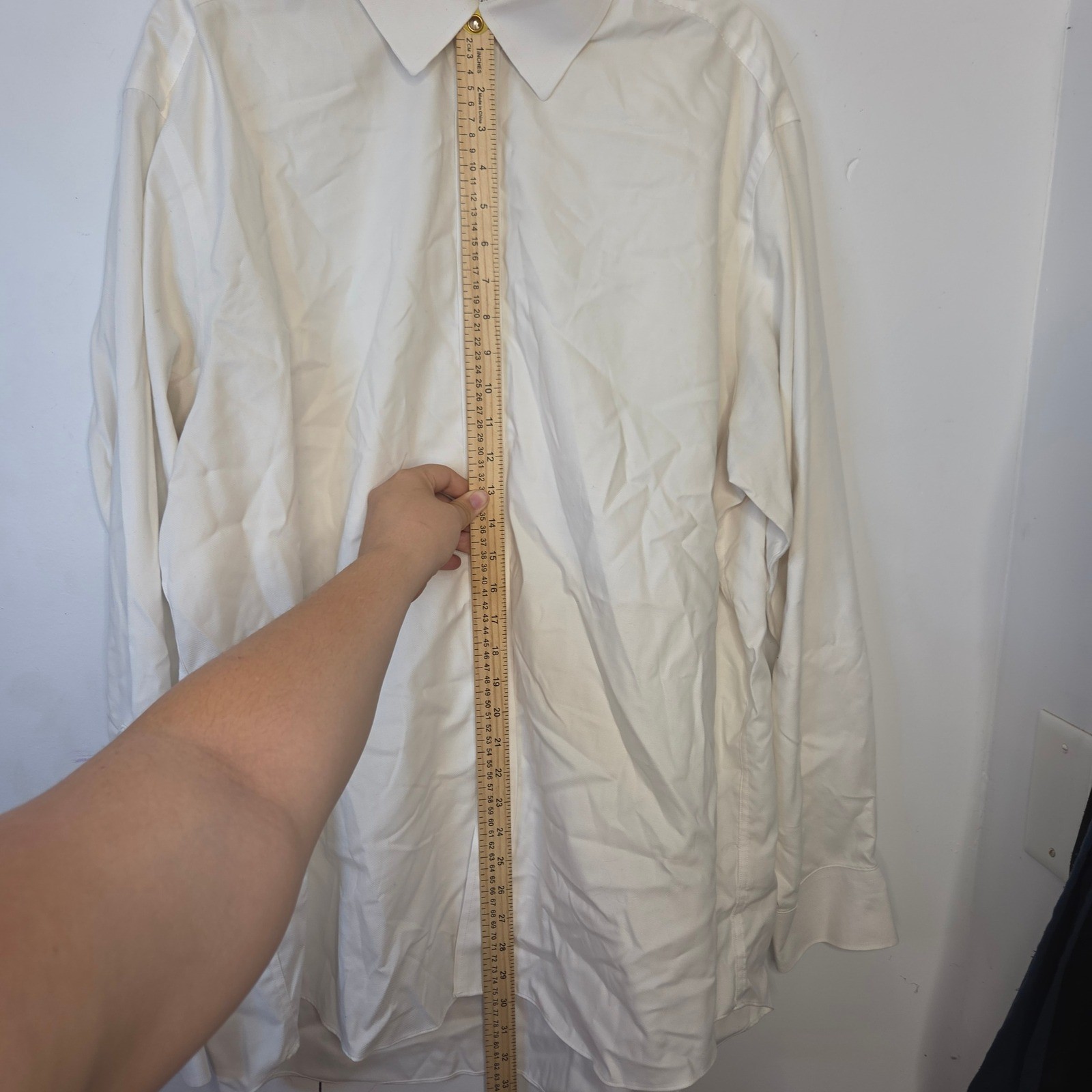 Charles Tyrwhitt Mens Classic Fit Non-Iron White Dress Shirt 18/36in 46/91cm