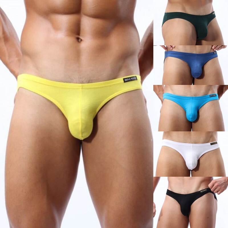 3 Pack Lot Mens Pouch Bulge Underwear Briefs Low Rise Underpants Comfort Modal