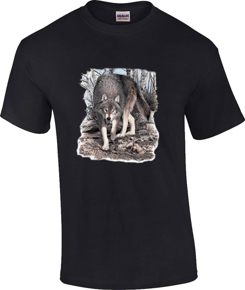 Wild Animal Wildlife Gray Lone Wolf T-Shirt