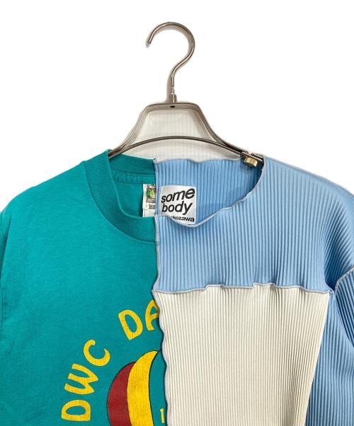 Somebody Kotohayokozawa Remake T-Shirt Ladies Green Sky Blue, Free Size