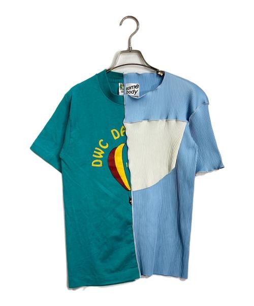 Somebody Kotohayokozawa Remake T-Shirt Ladies Green Sky Blue, Free Size