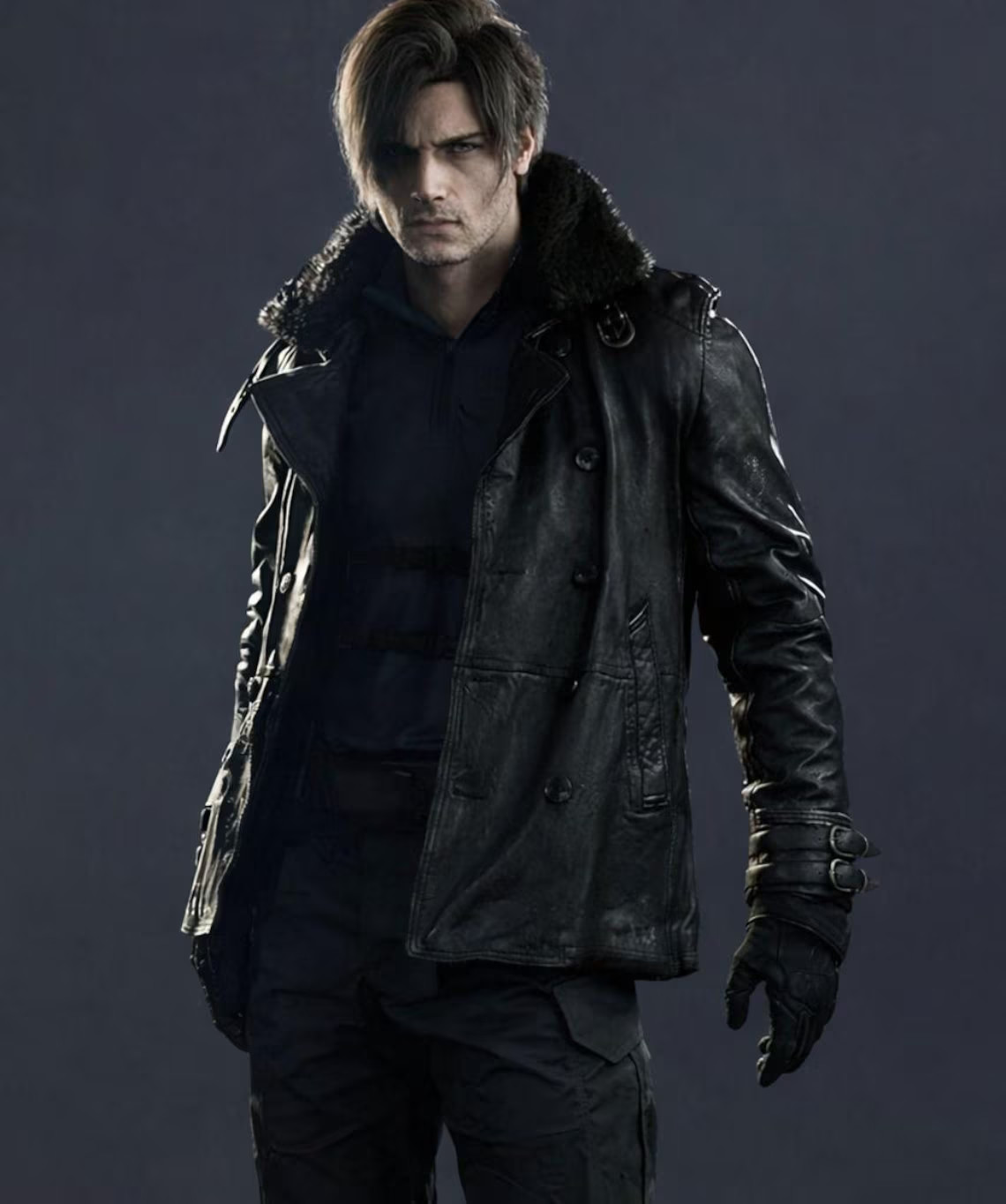 Leon S. Kennedy RE9 Sheep Leather Jacket Resident Evil Requiem Inspired Cosplay