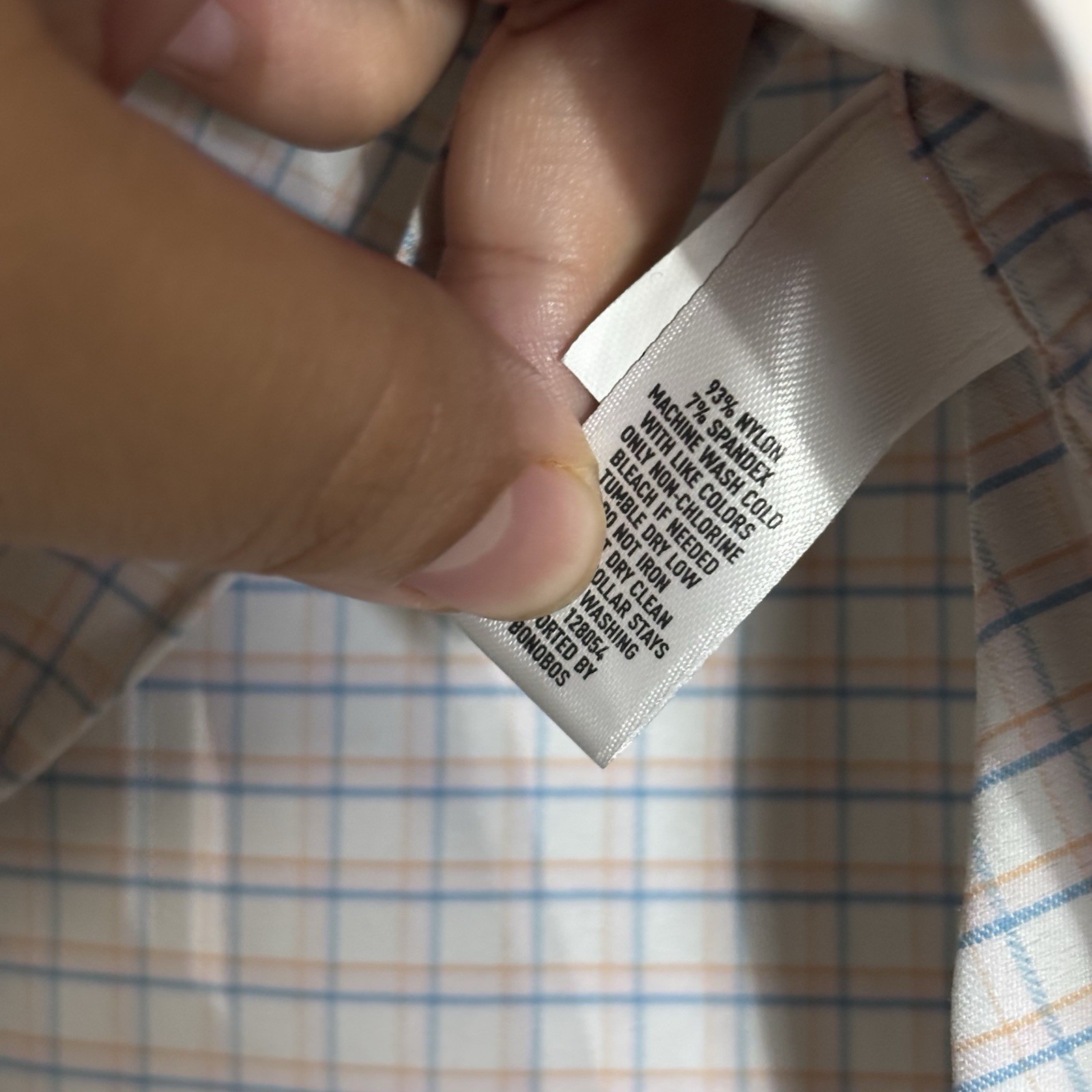 Bonobos Non-Iron Slim Fit Check Dress Shirt White/Blue/pink M