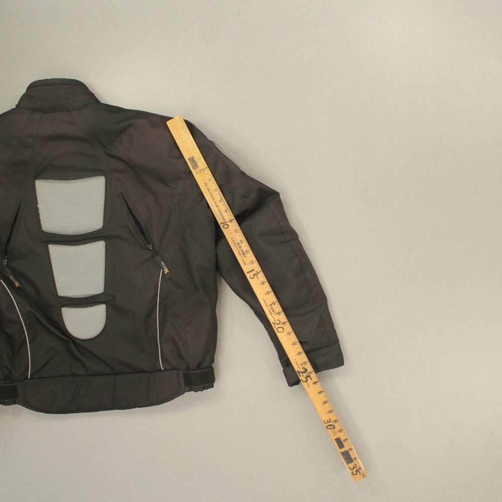 Xelement Mens Motorcycle Padded Jacket Size 2XL Black Zip Out Liner Biker Riding