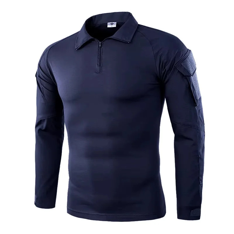 Tactical Combat Shirt Men Army Military Camo Long Sleeve Airsoft Hunting