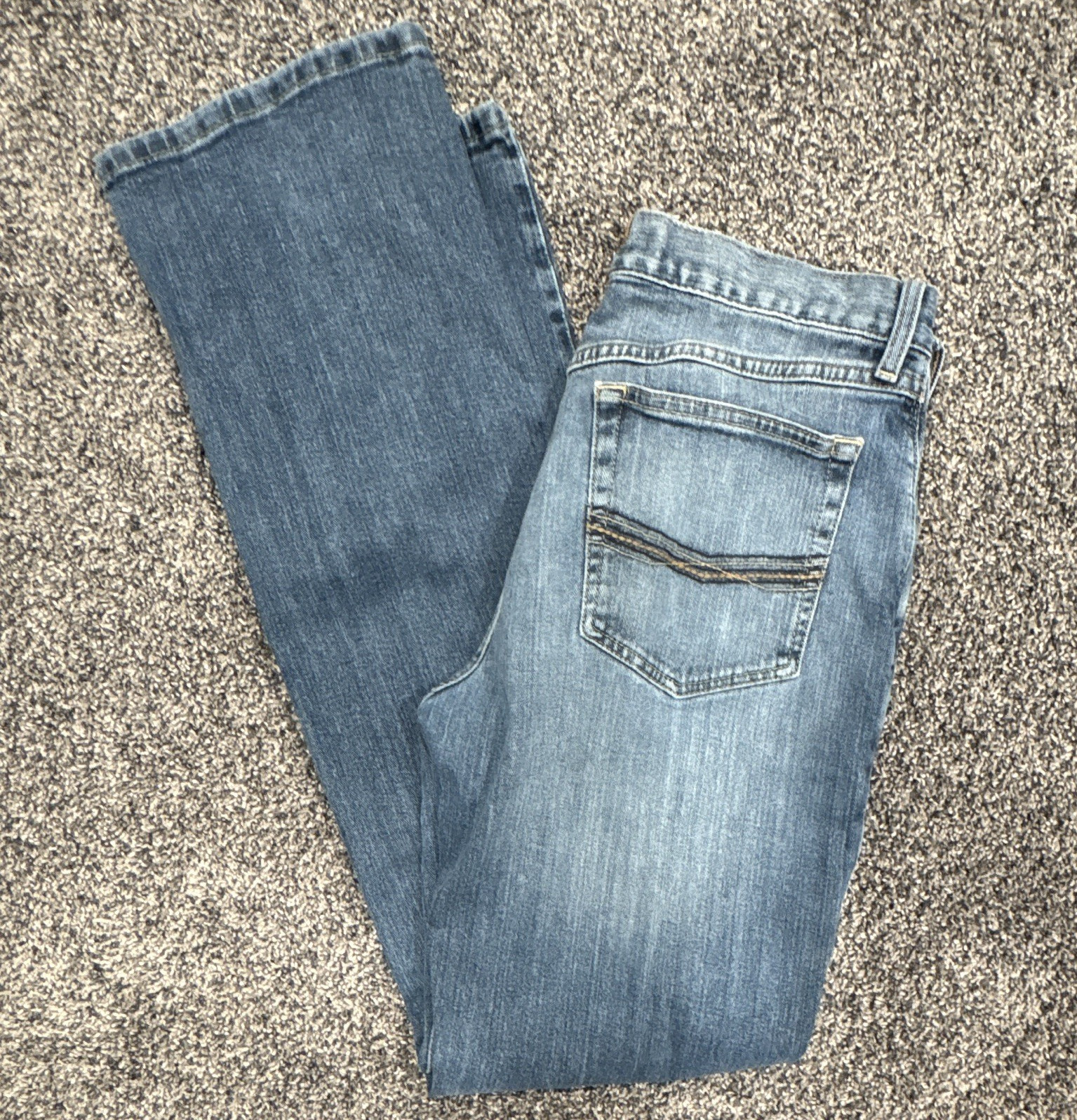 Ariat Legacy Relaxed Fit Bootcut Blue Denim Jeans Medium Wash Zip/Button