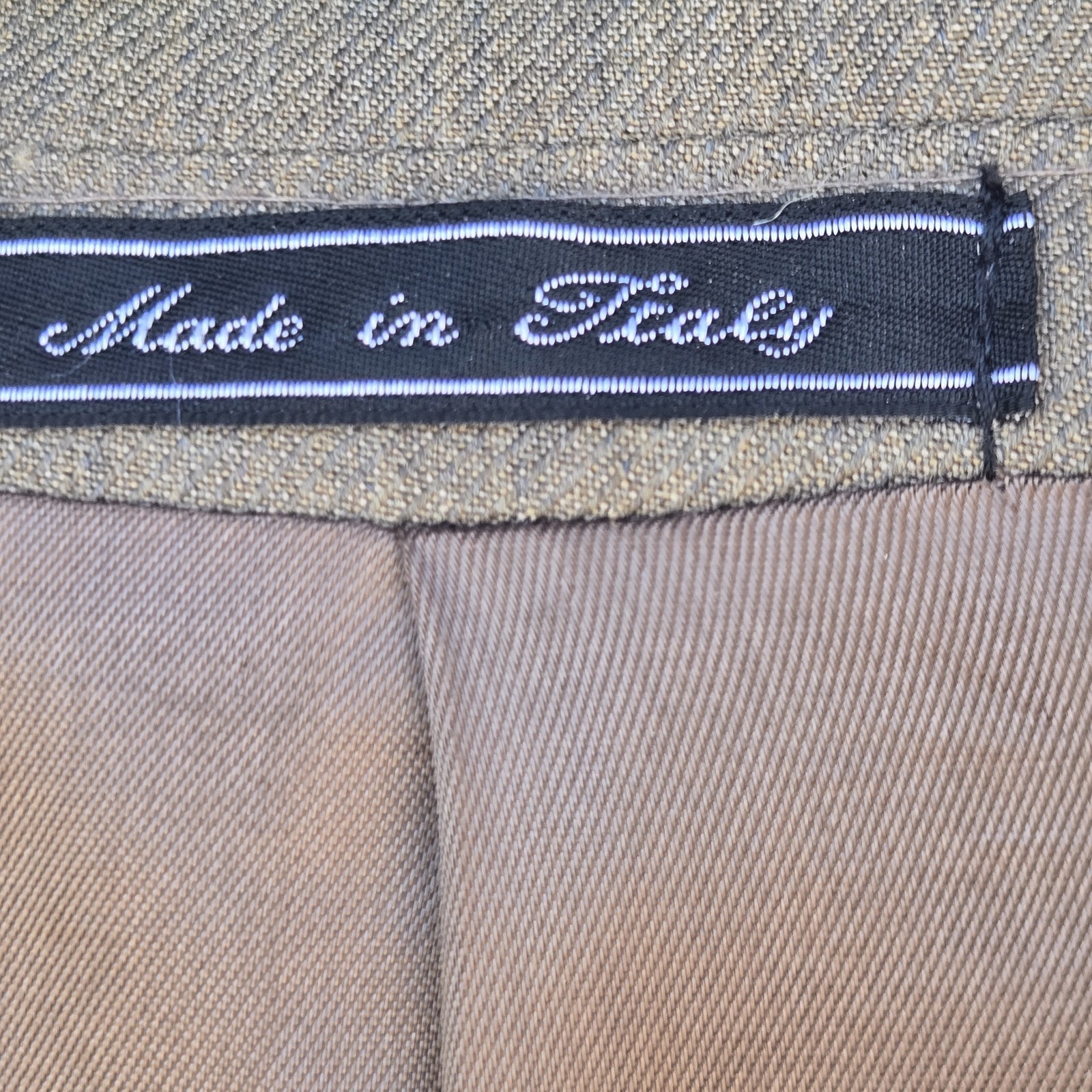 Sartoria Borghese Mens Blazer 46L 100% Wool Beige 3-Button Made In Italy 25″ pit