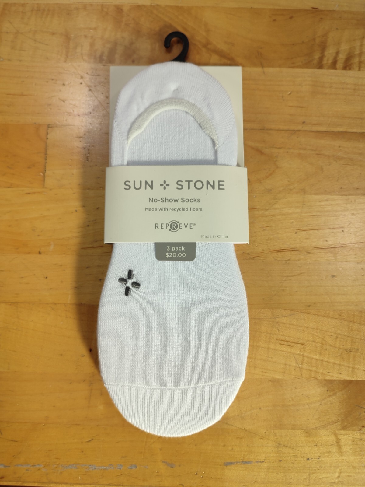 Men’s 3 Pack Sun + Stone No-Show Socks White Shoe Sizes 7-12