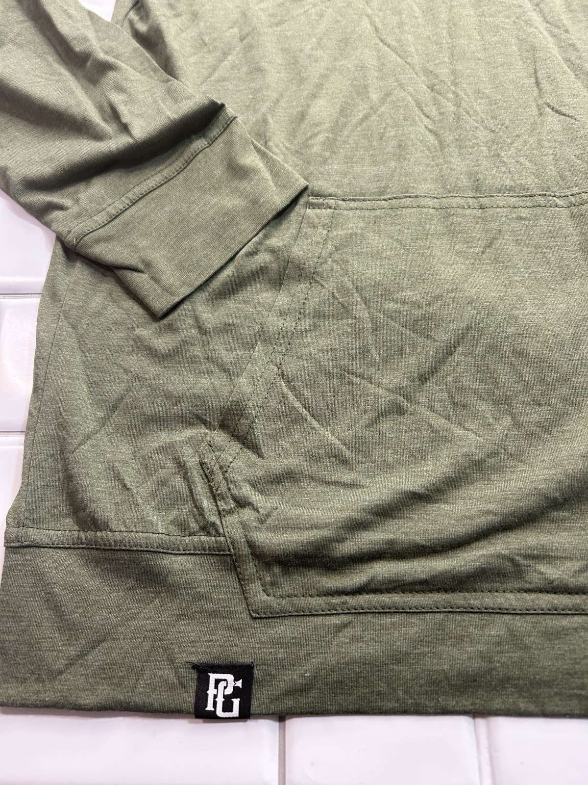 Perfect Game Olive Green Lightweight Hoodie T-shirt Style Baseball Small NWT