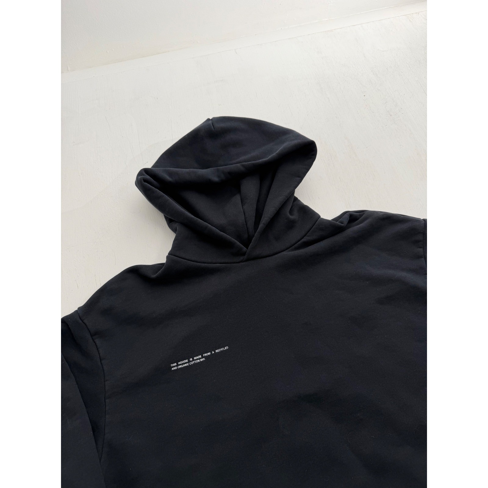 Pangaia 365 Heavyweight Recycled Cotton Hoodie Black Mens Size M