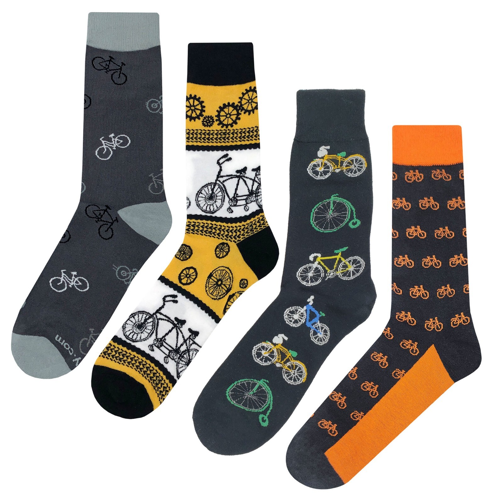 NWT Bicycle Socks 4 Pack Novelty Men 8-12 Crazy Fun Sockfly