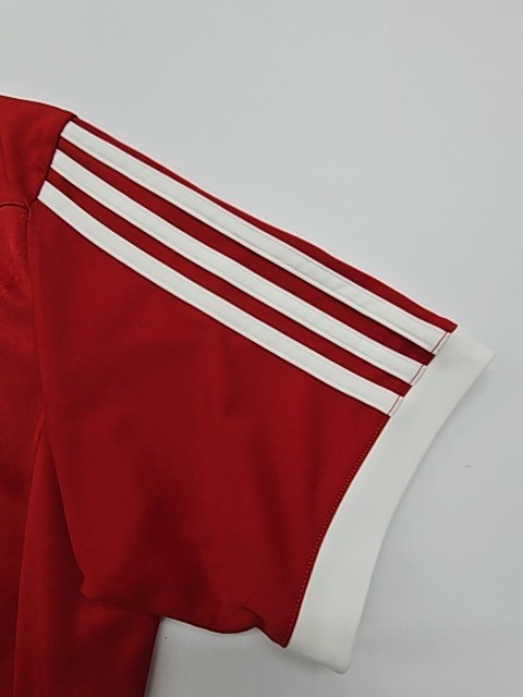 Adidas Sports Jersey Mens Red Breathable Athletic Fit Size M V Neck