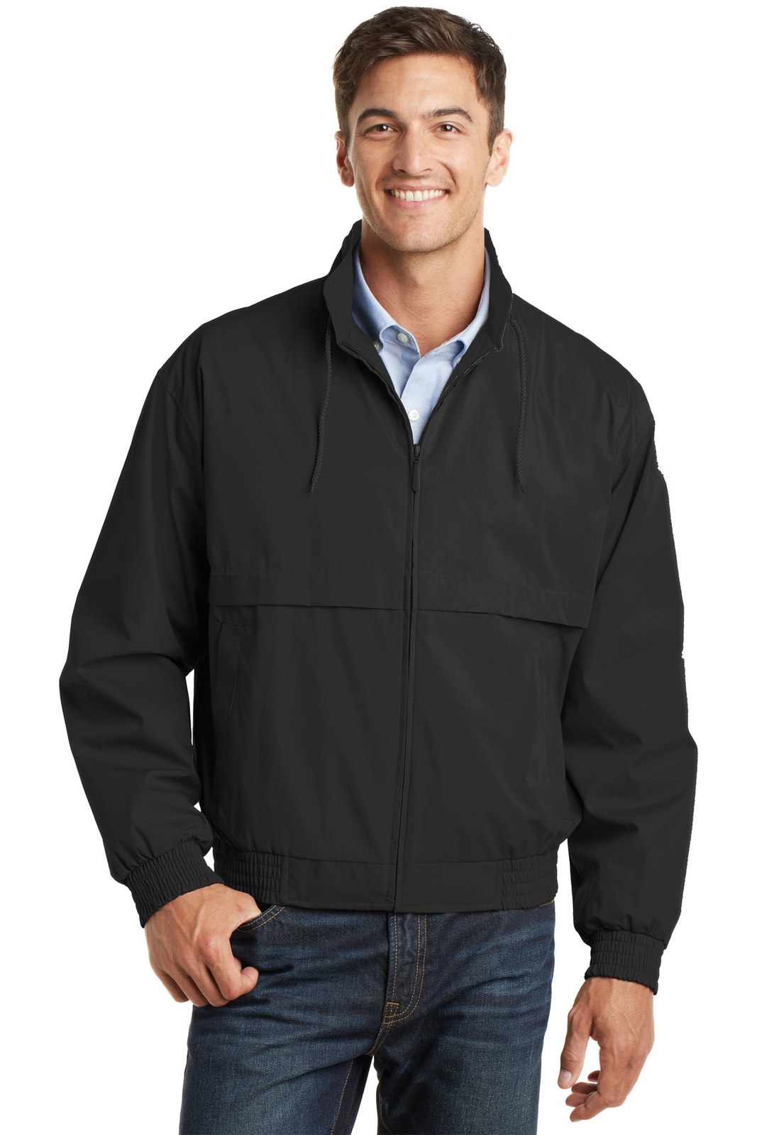 Port Authority Mens Long Sleeve 65/35 Poly/Cotton Classic Poplin Jacket J753