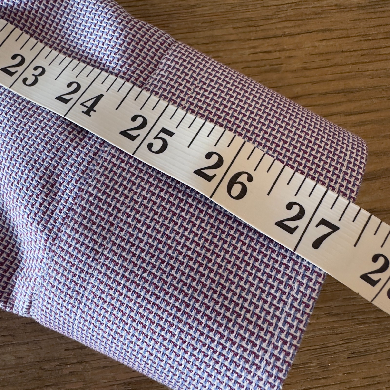 ETON Slim Fit Dress Shirt-Sz 41 16-Blue & Red Micro check-100% Dobby Cotton