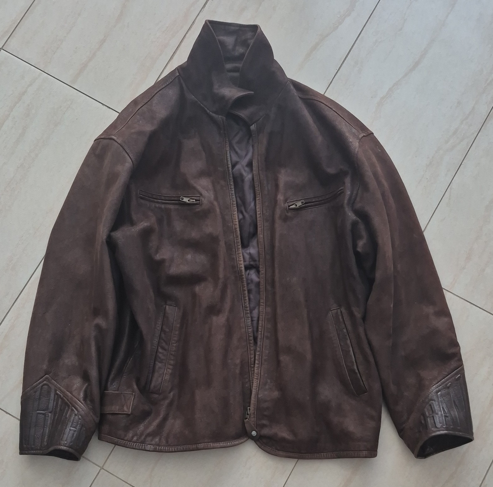 Vintage Marithé François Girbaud Men’s Brown Bomber Jacket Lined Size 100