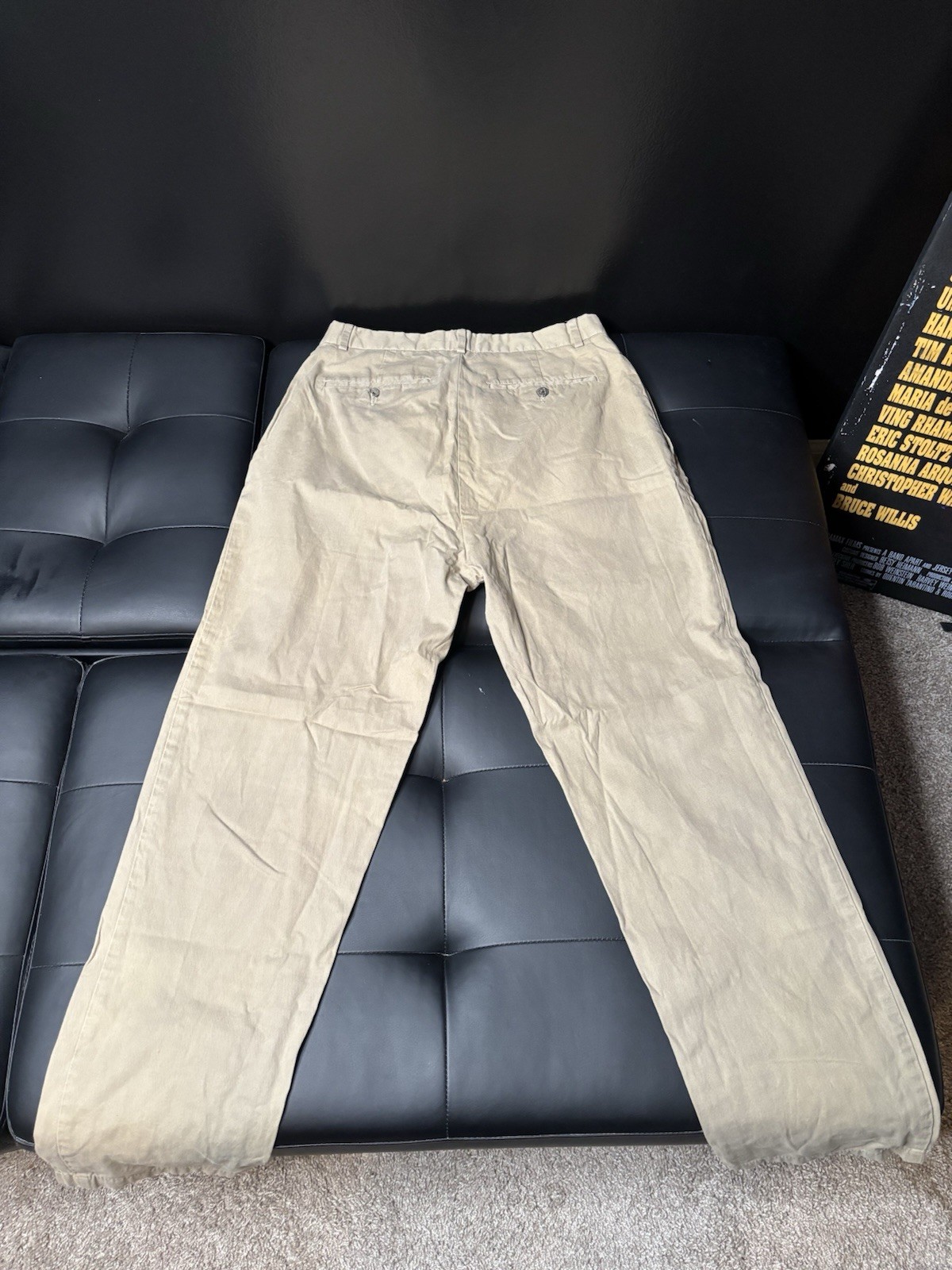 Polo Ralph Lauren Khaki Chino Pleated Pants 29×32 100% Cotton