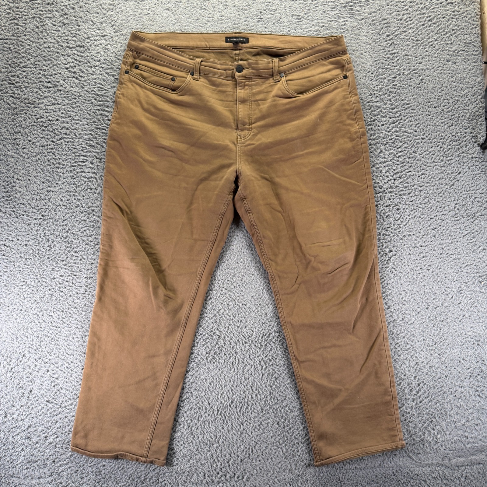 Banana Republic Pant Mens 42×28 Brown Cotton Chino Straight Leg Business Stretch