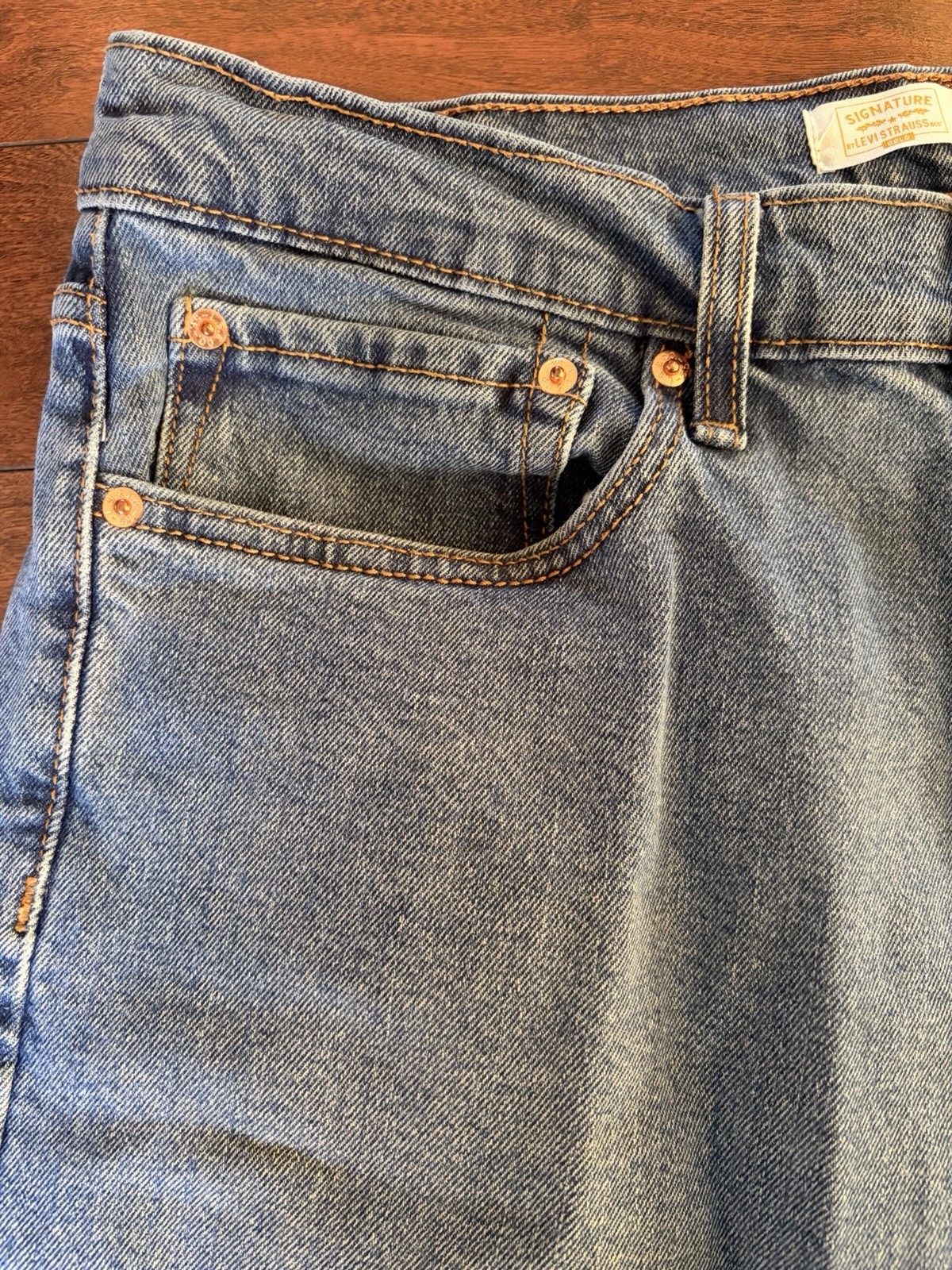 Signature by Levi Strauss Gold Label Regular Fit Jeans Blue Denim Men’s 34×34