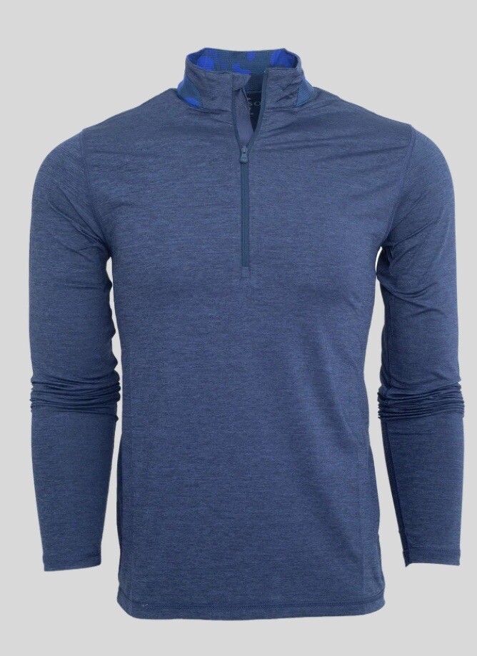 Greyson Men’s Guide Sport Quater Zip Maltese Blue, Pick Your Size