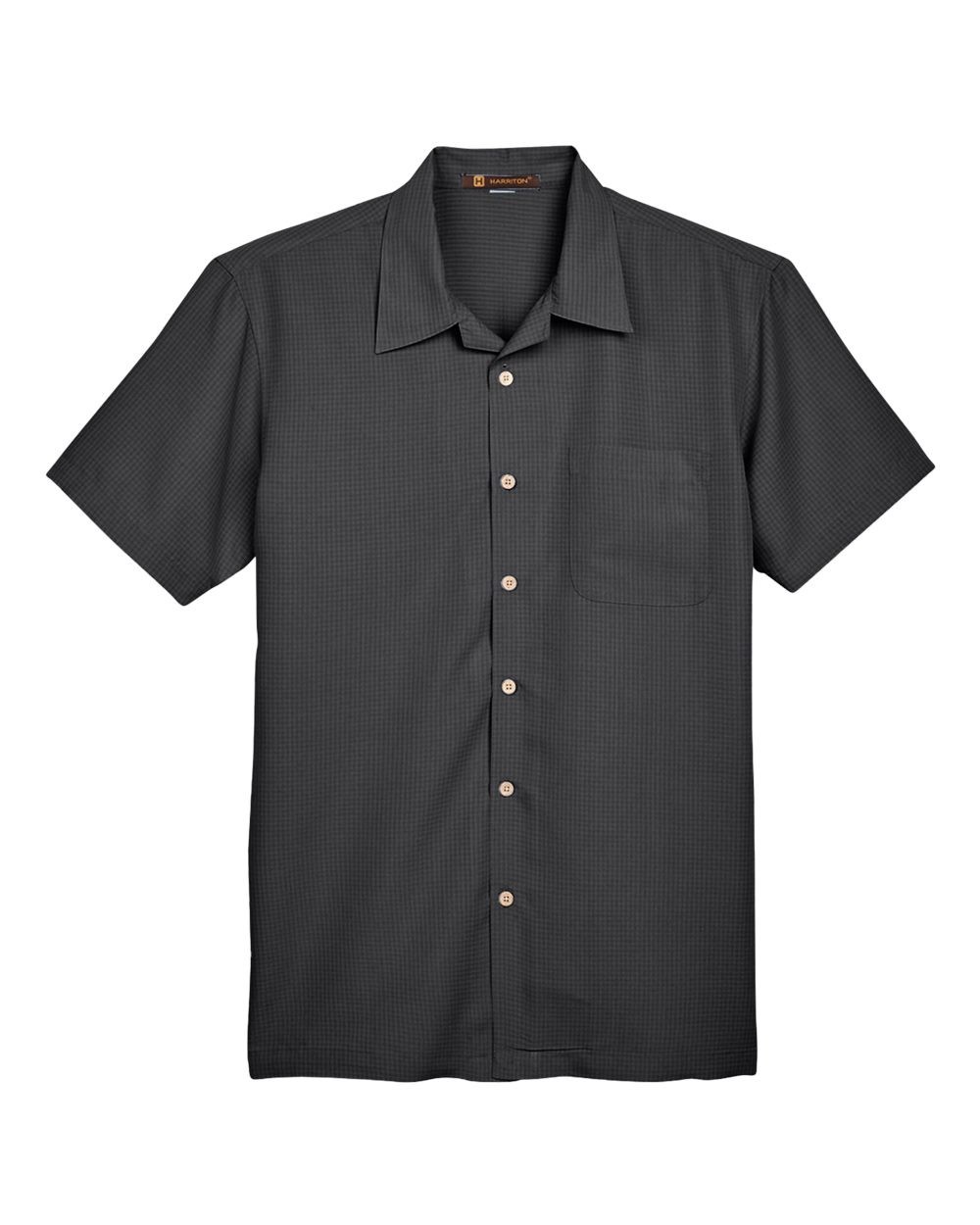 Harriton Men’s Barbados Textured CUBAVERA STYLE Button Down Camp Shirt S – 3XL