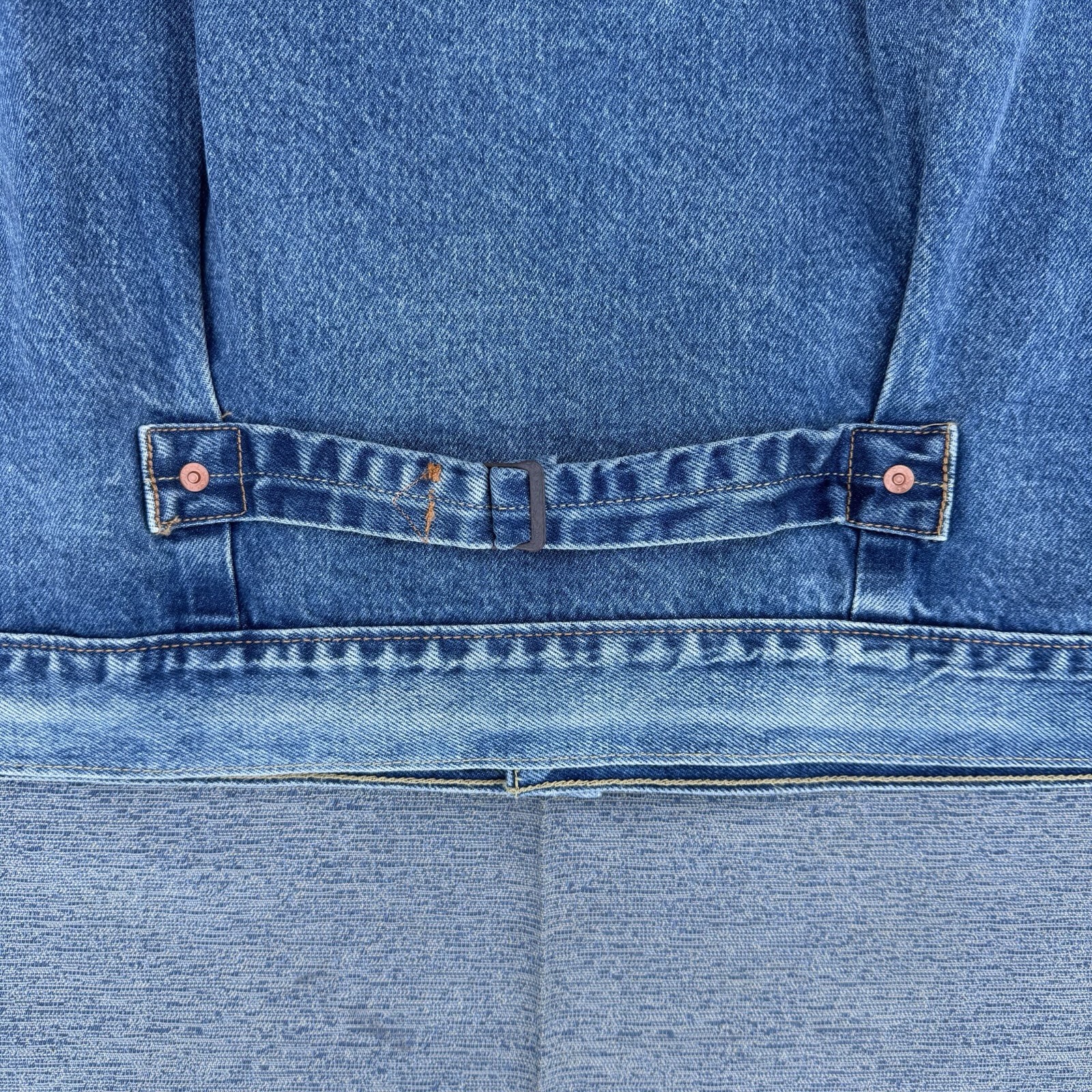 NWT Levis Premium Big E Type 1 Trucker Jacket Mens L Denim Buckle Cinch Back New