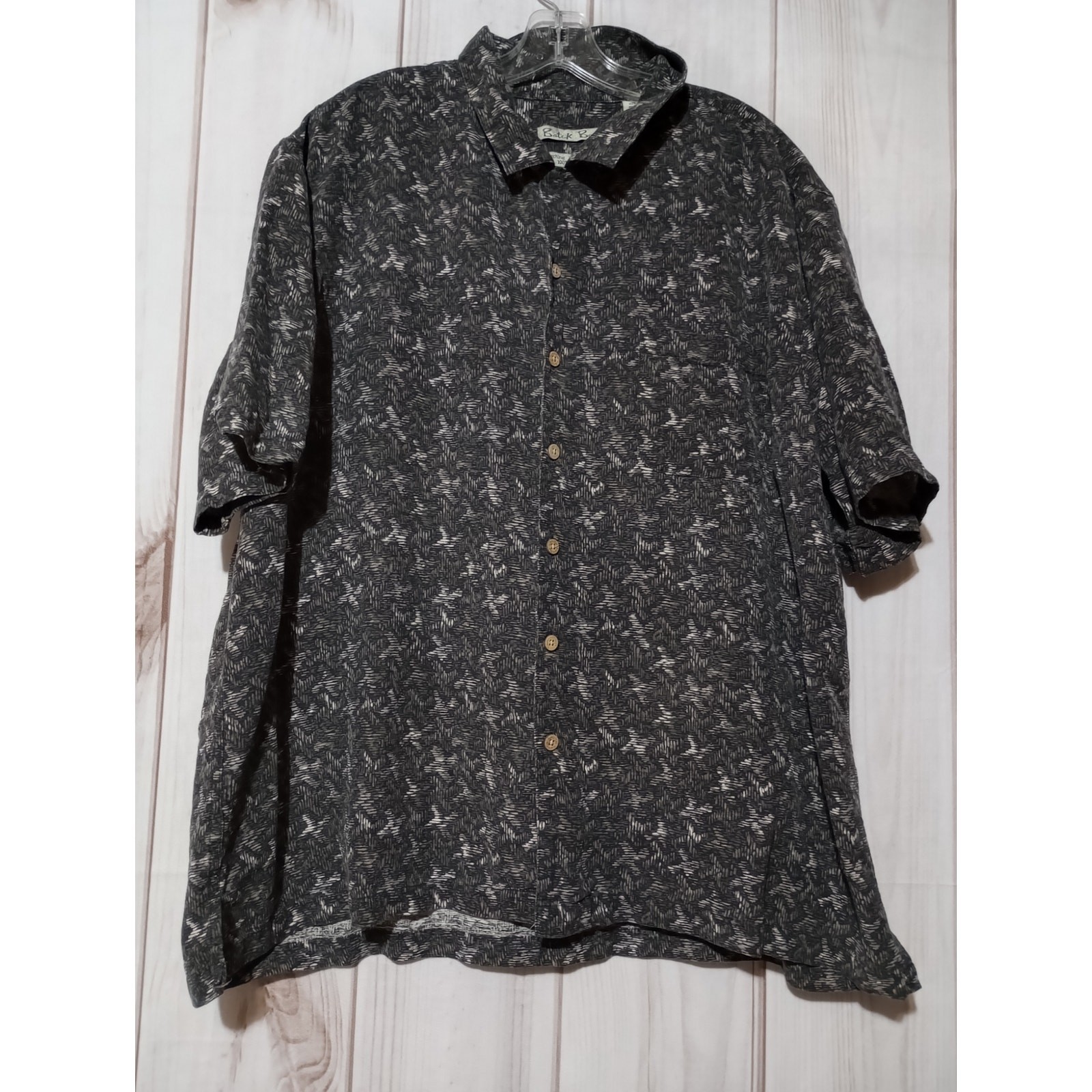 Batick Bay Shirt Men’s 2xl Gray Button Front