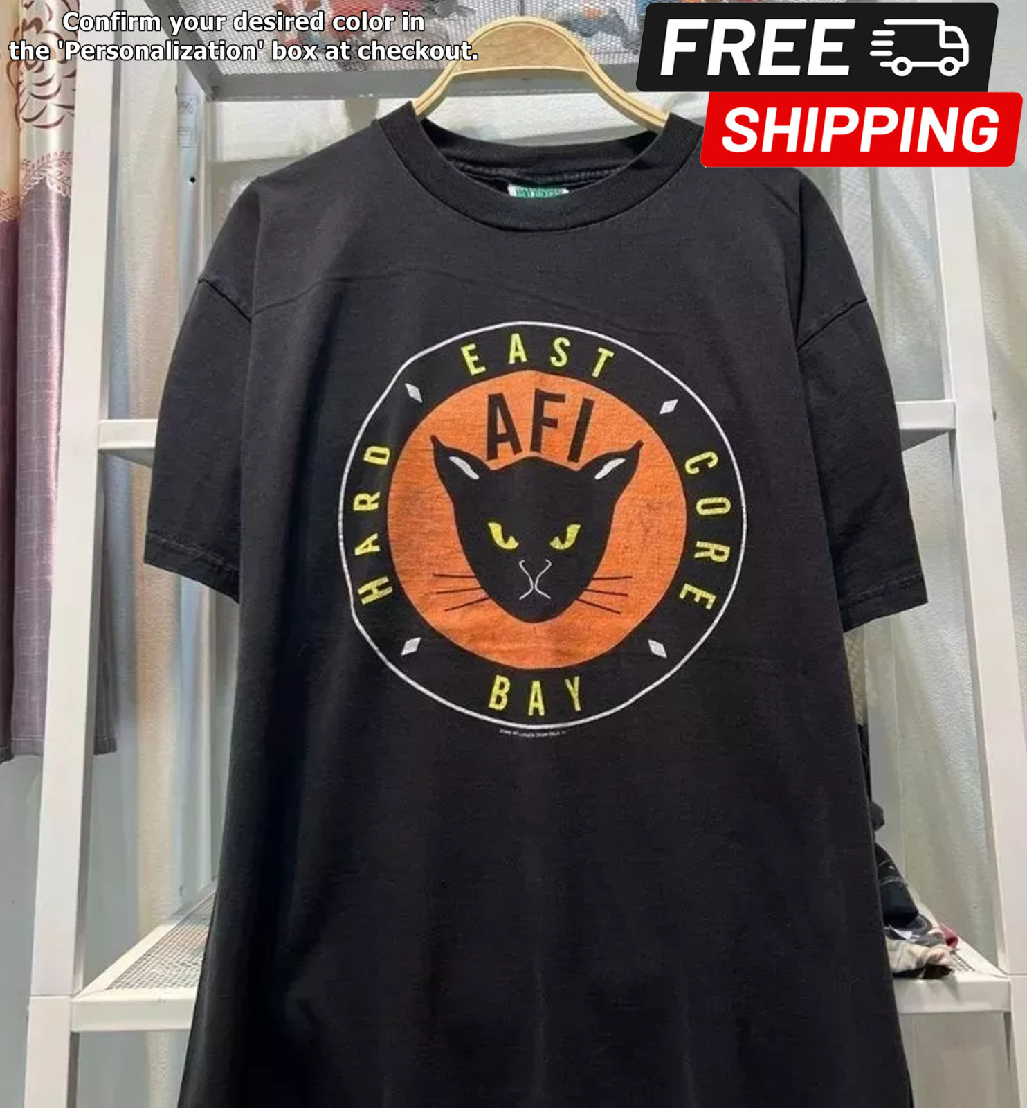 AFI Band Tshirt Basic Black Short Sleeve Cotton T-shirt Unisex S-5XL KH8759