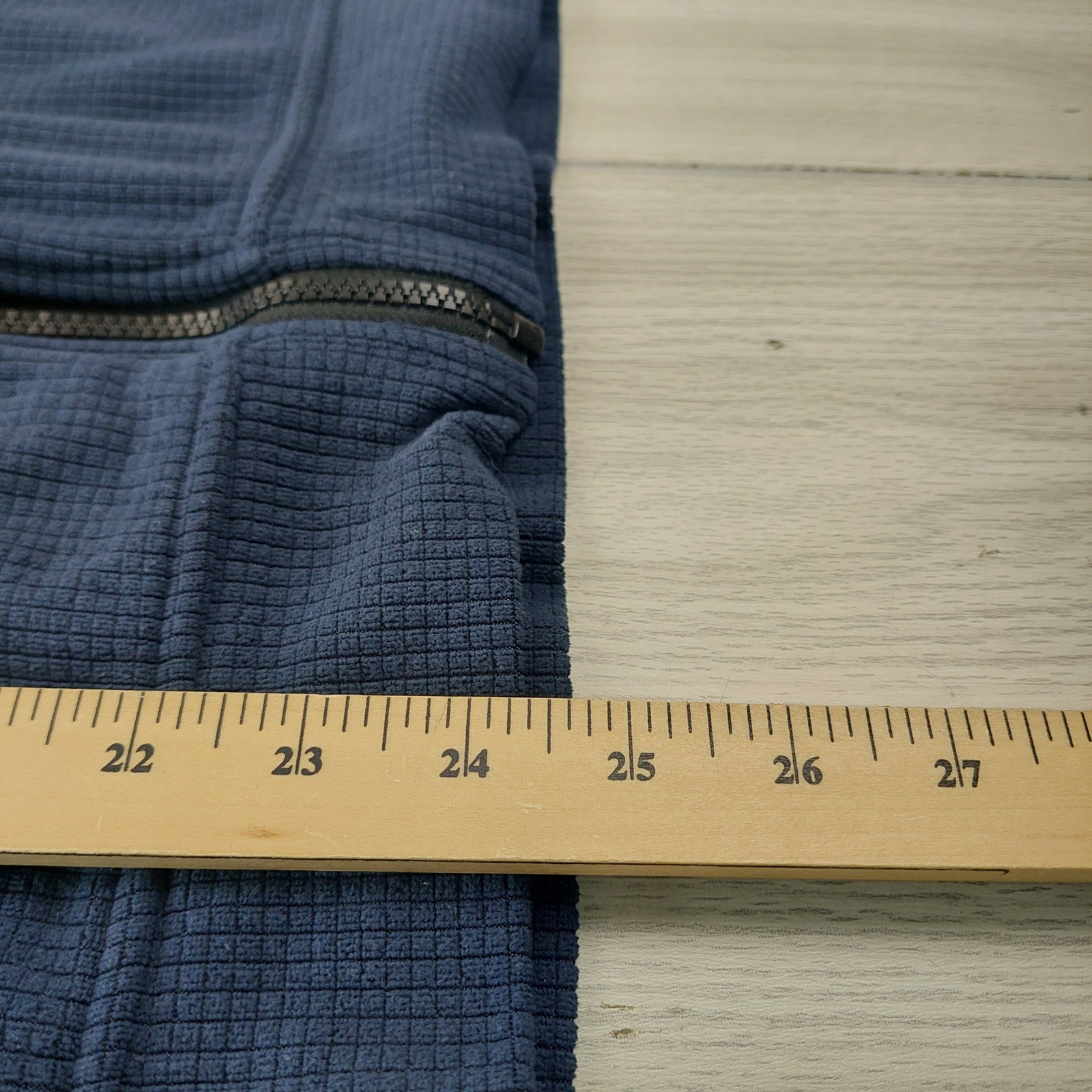 Outdoor Research Vigor Hoodie Mens Medium Blue Grid Fleece Full Zip Jacket