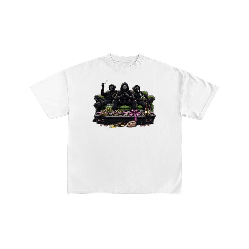 420 Heist Crew Graphic White T-Shirt