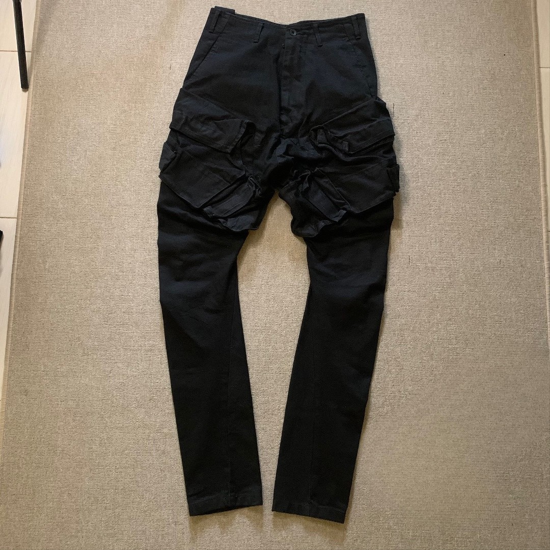 Julius fall-winter Denim Slim Stright Multipocket Cargopants
