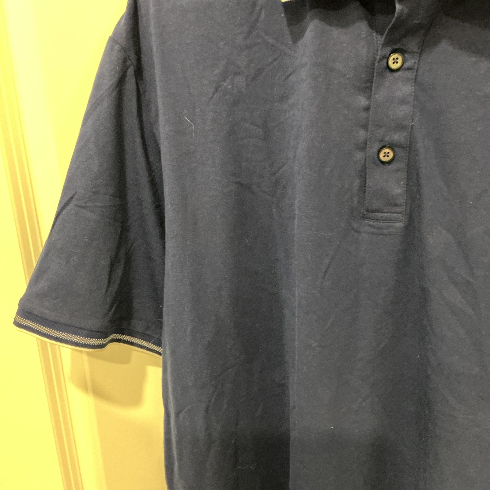 Butter Cloth Men’s XL Icy Cotton Short Sleeve Polo Navy Golf Active 🔥