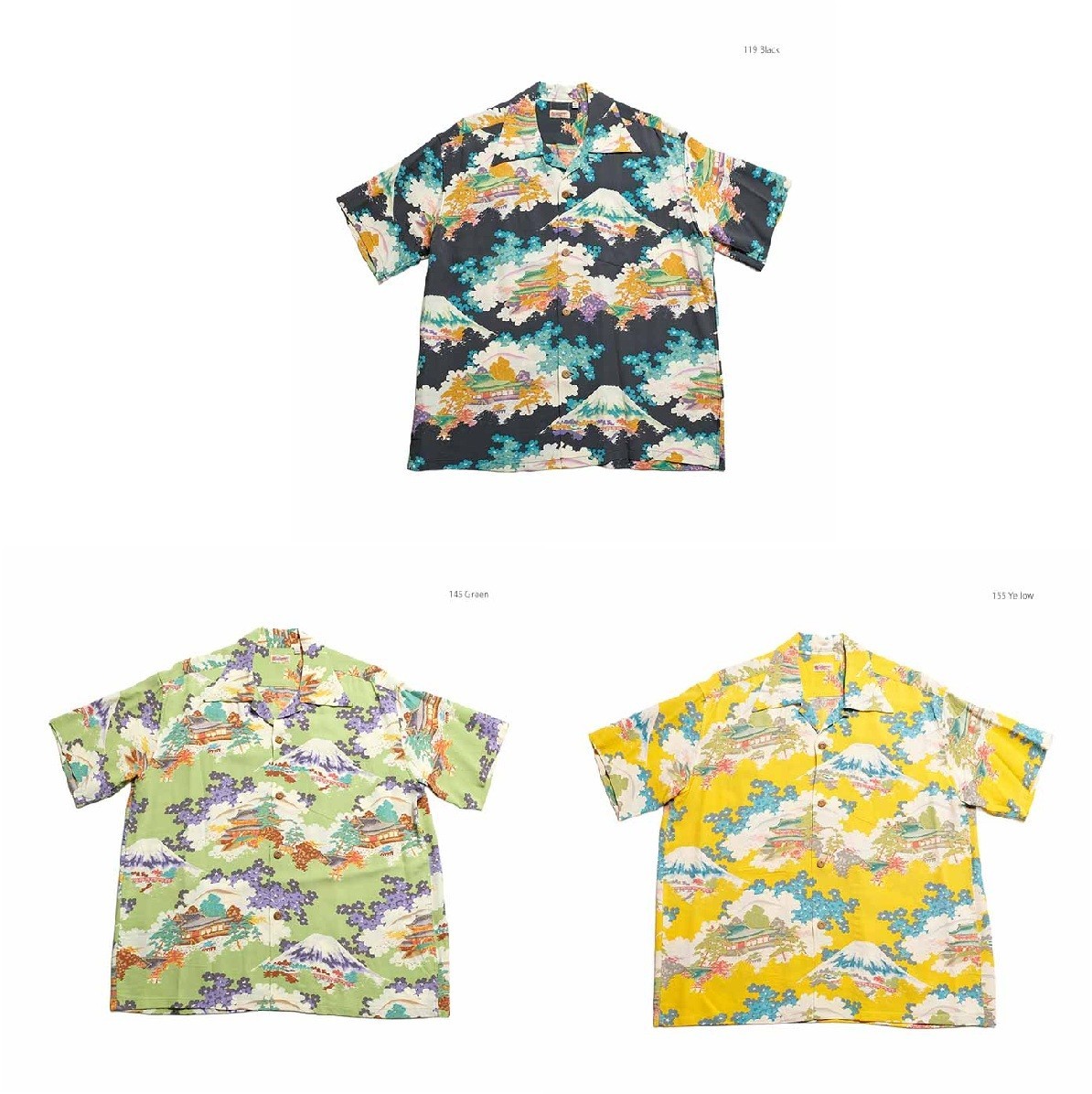 SUN SURF SS39618 RAYON HAWAIIAN SHIRT ANCIENT CAPITAL 3colors M~3L new japan