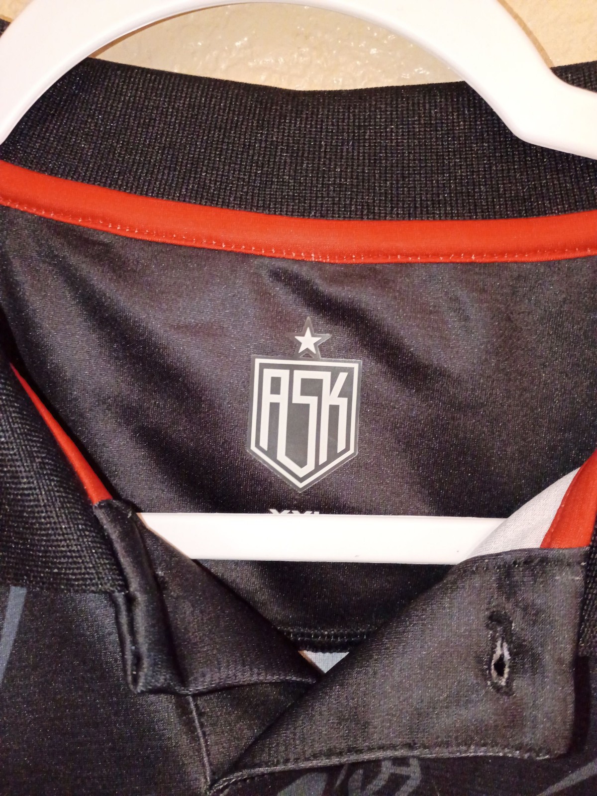 Asphalt Social Klub ASK Soccer Jersey Black Grey White Size L
