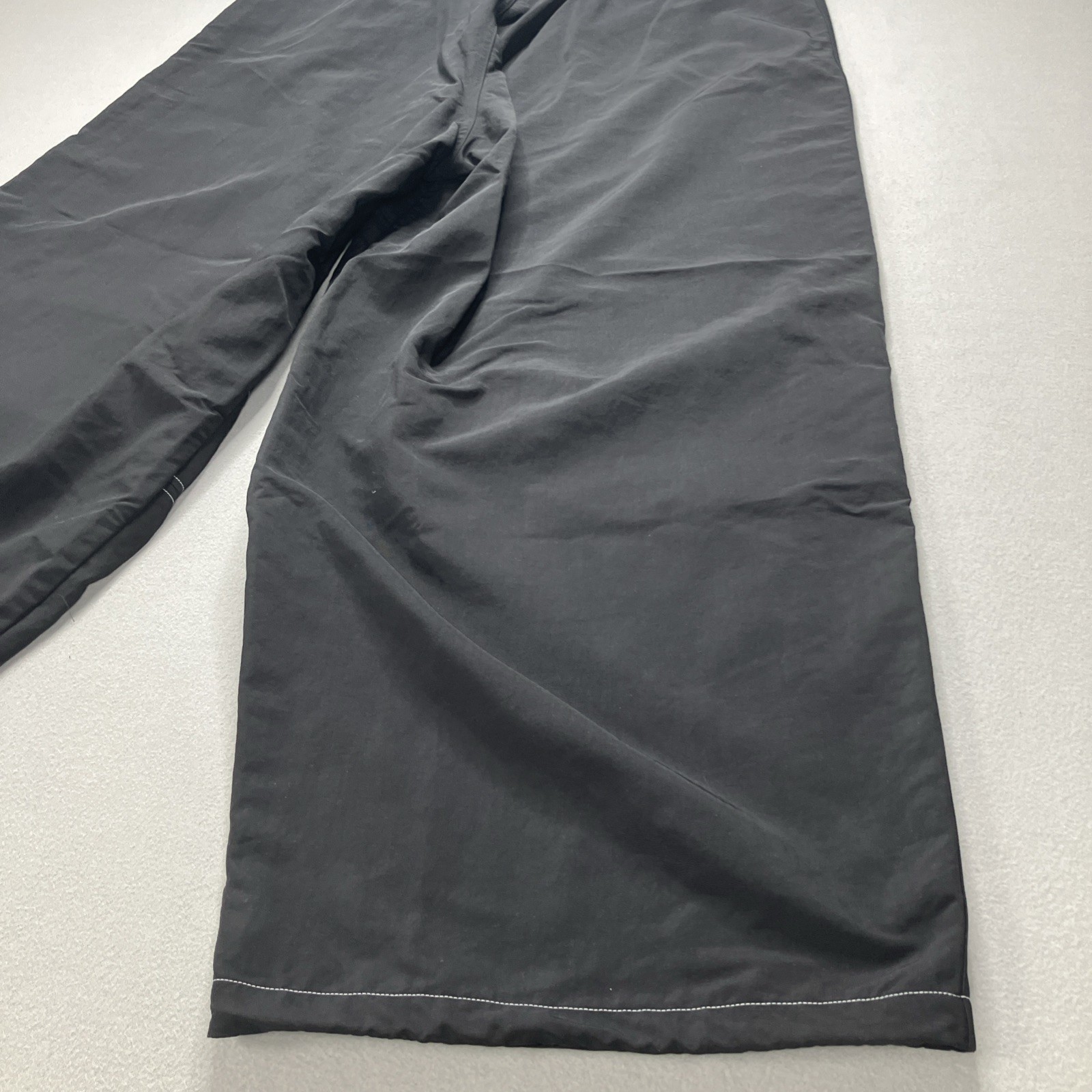 JD5415 Adidas Parachute Loose Fit Pants Bungee-Adjustable Hem Black Men’s Size L
