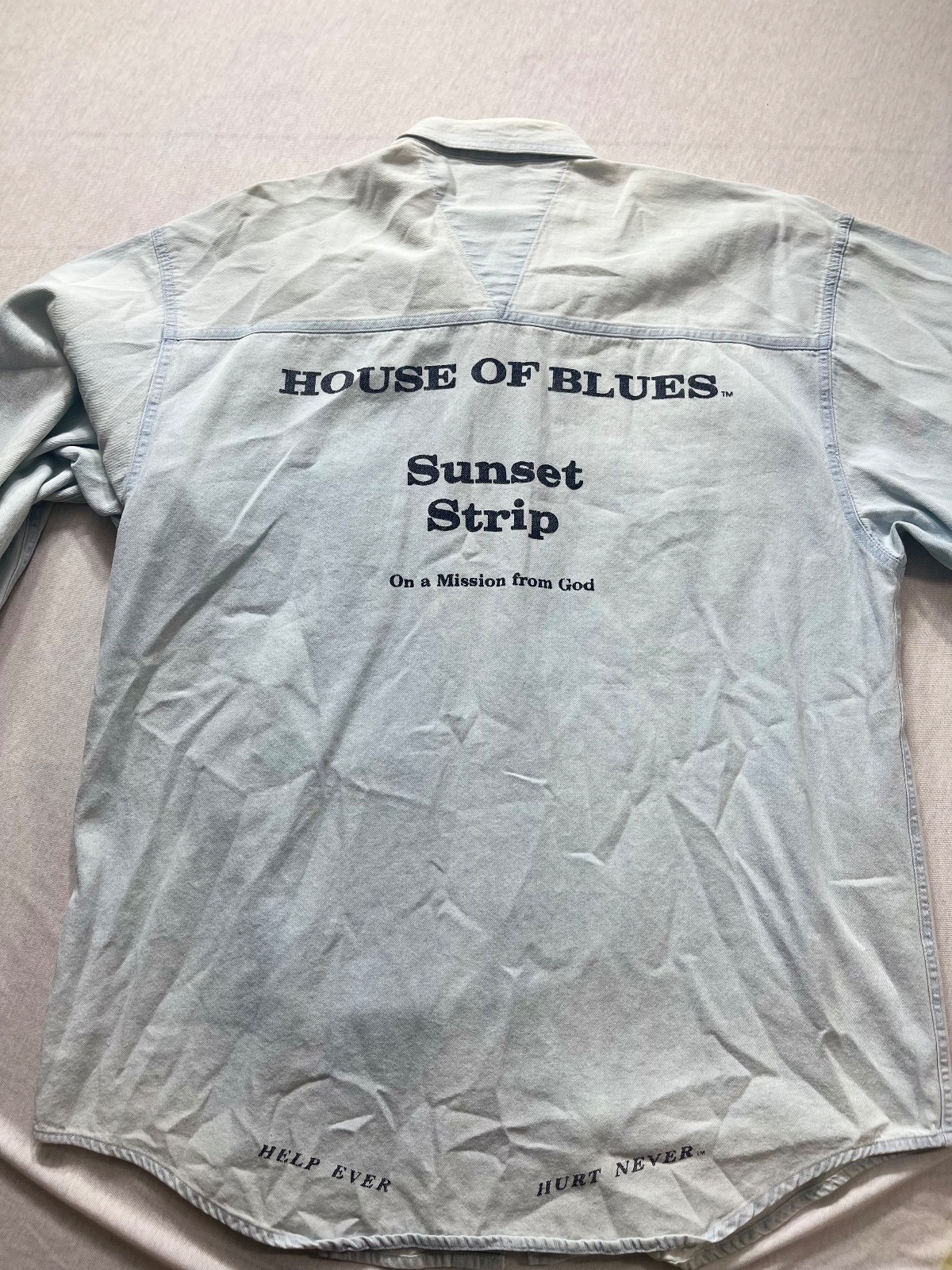 house of blues button denim shirt vintage xl sunset strip