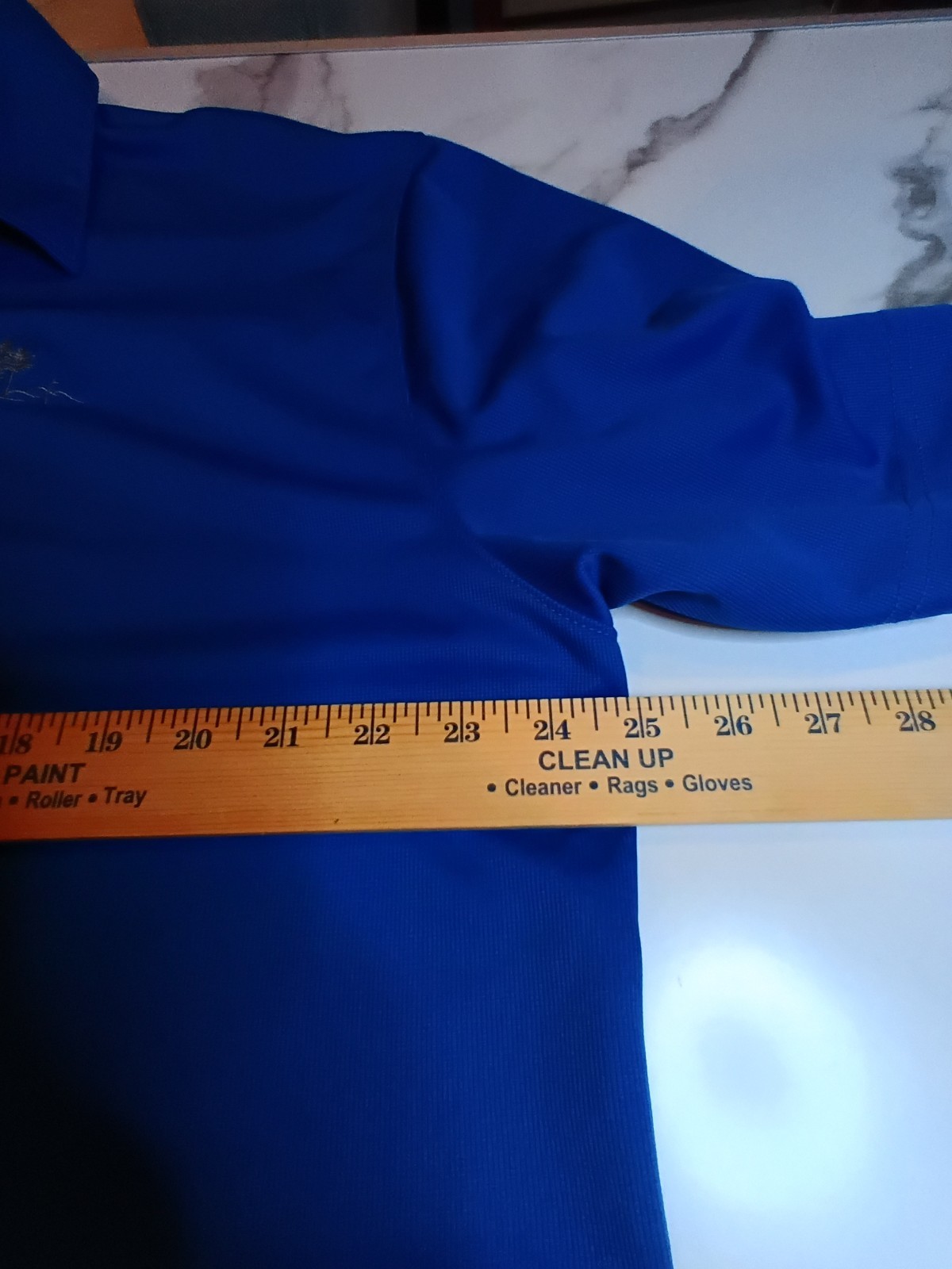 Greg Norman Mens Polo Shirt Turquoise Blue XL Polyester Tiny Spec Flaw, Golf