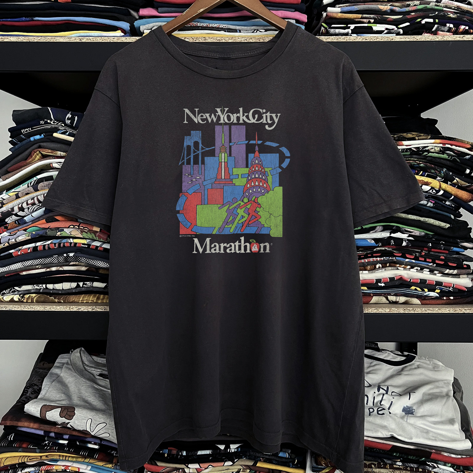 90s New York City Marathon Rare T-Shirt Black M