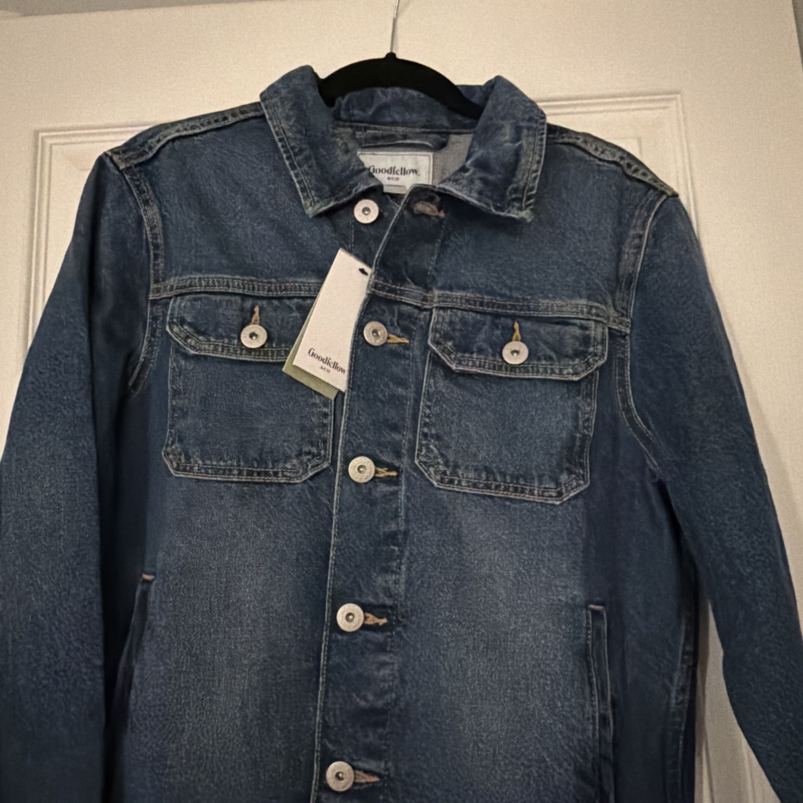 Men’s Dark wash Denim Trucker Jacket – Goodfellow & Co Size Small