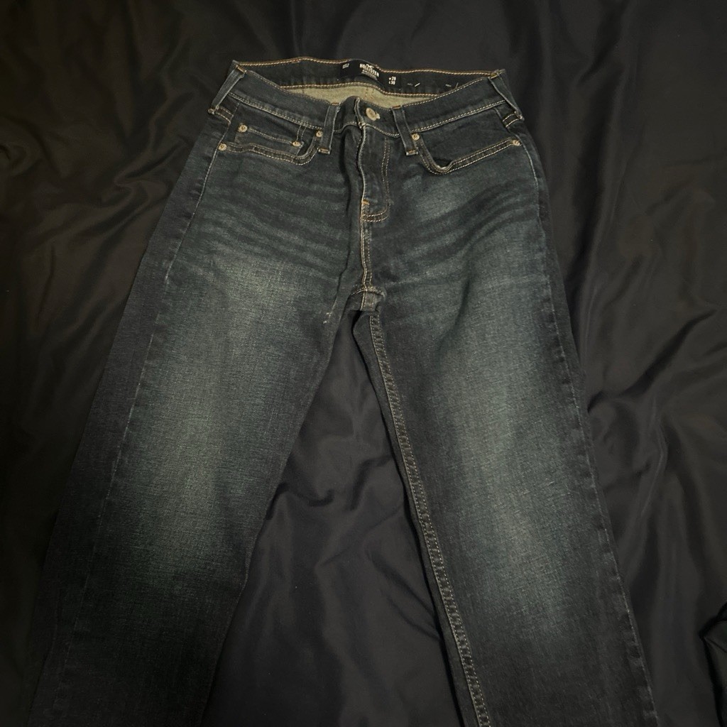 Hollister Men’s Slim Straight Blue Denim Jeans Regular Fit 5-Pocket New